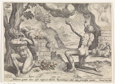 カインとアベルの犠牲 カインとアベルの歴史（シリーズタイトル） 作： Johann Sadeler (I)