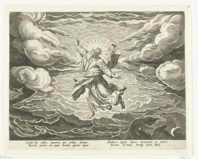 空気と水の創造 世界の創造（シリーズタイトル） 作： Johann Sadeler (I)