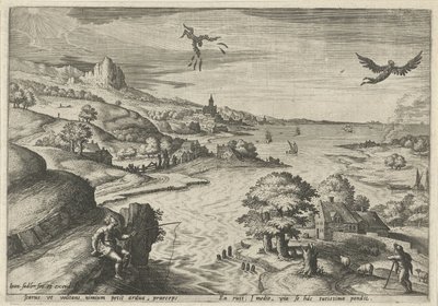 イカロスの陥落 神話の情景（連載タイトル） 作： Johann Sadeler (I)