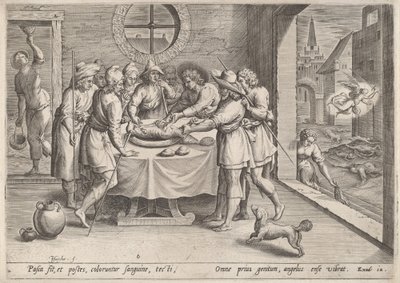 過ぎ越しの祭りの準備、1585年頃 作： Johann Sadeler I