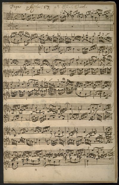 追加 MS 35021, f.14 Prelude 17 è Fugue, from 