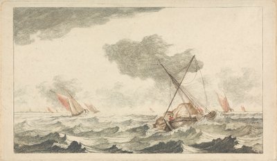 城、遺跡、海景 - 6色の彫刻 作： Johann Teyler
