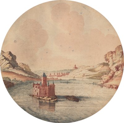 城、遺跡、海景 - 6 色の彫刻 作： Johann Teyler