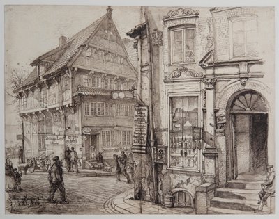 HH-Riefesell-16-Ecke-Kajen-Deichstrasse-08-02-1884 作： ヨハン・テオバルド・リーフェセル