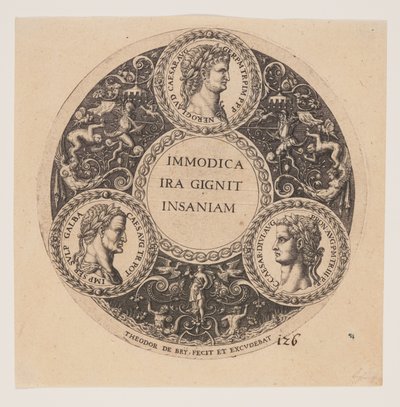 イモディカ・イラ・ギグニット・インサニアム、タッツェのインテリア・デザイン 作： Johann Theodor de Bry