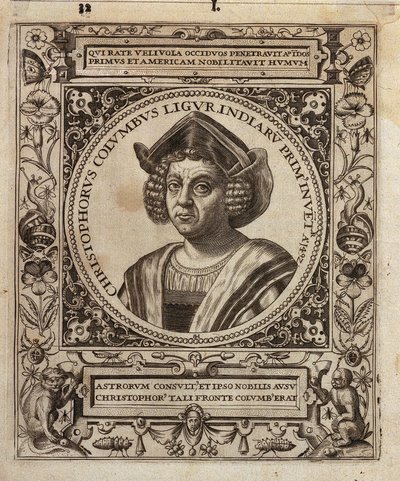 クリストファー・コロンブスの肖像 作： Johann Theodor de Bry