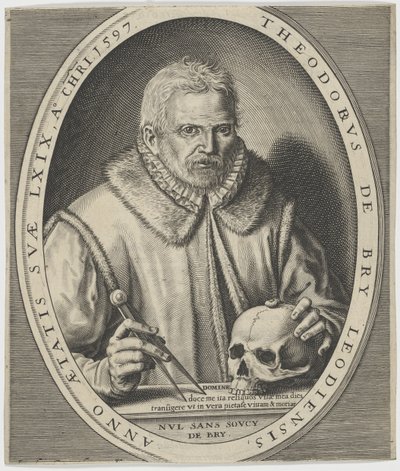 セオドア・ド・ブリーの肖像1528-1598年頃1597。 作： Johann Theodor de Bry