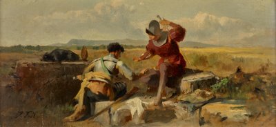 サイコロで遊ぶ二人の騎士 作： Johann Till der Jüngere