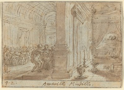 アマリリスとブルーベリー 作： Johann Wilhelm Baur