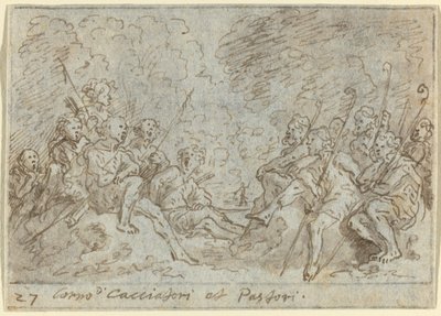 狩人と羊飼いの合唱」1640年 作： Johann Wilhelm Baur