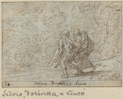 シルヴィオ、ドリンダ、リンコ、1640年。 作： Johann Wilhelm Baur