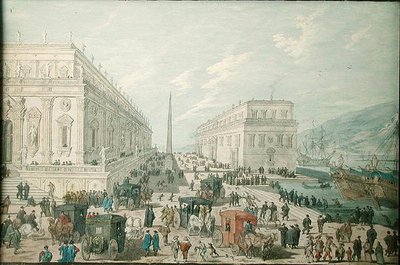 メッシーナ港の眺め 作： Johann Wilhelm Baur