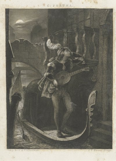 月明かりのゴンドラ 作： Johann Wilhelm Kaiser (I)