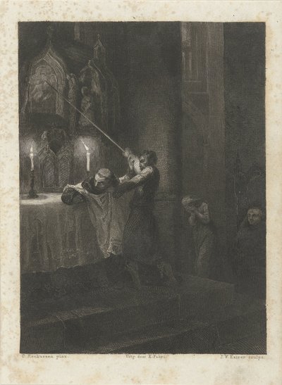 祭壇画の破壊 作： Johann Wilhelm Kaiser (I)
