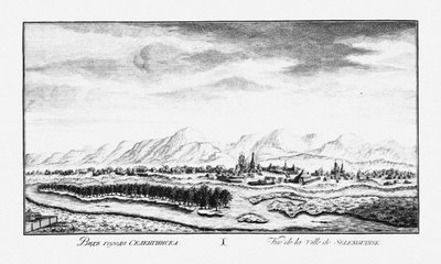 セレンギンスクの眺め、1735年頃 作： Johann Wilhelm Lürsenius
