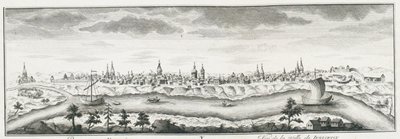 エニセイスクの眺め、1735年頃 作： Johann Wilhelm Lürsenius