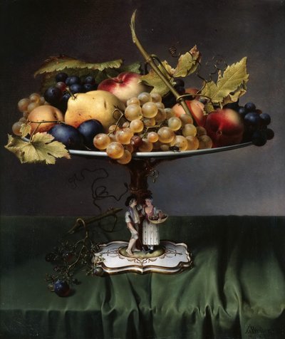 磁器ボウルの果物 作： Johann Wilhelm Preyer