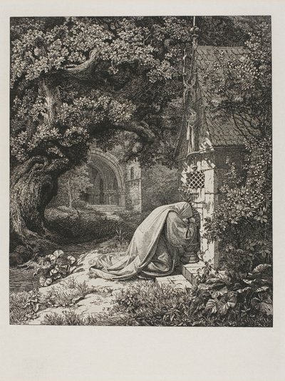 祈る修道女 作： Johann Wilhelm Schirmer