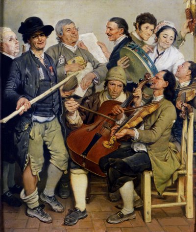 ミュージシャン La Scartocciata、1778年頃 作： Johann Zoffani
