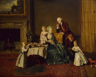 ジョン 14 世ウィロビー デ ブローク卿とその家族の集合写真 作： Johann Zoffany