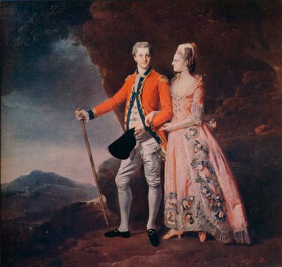 山の風景のカップル、c1779 作： Johan Joseph Zoffany