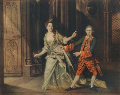 マクベスとマクベス夫人としてのデビッドギャリックとプリチャード夫人、1768年、1948年。 作： Johan Joseph Zoffany