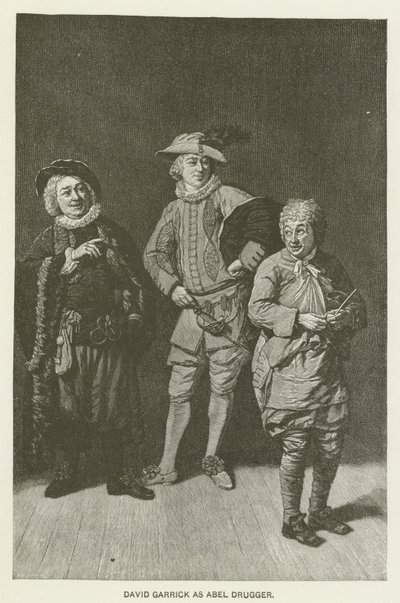アベル・ドラッガーとしてのデビッド・ギャリック 作： Johan Joseph Zoffany