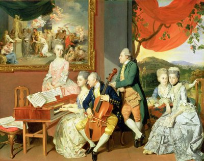ジョージ、第3伯爵カウパー、チャールズゴア家、1775年頃（キャンバスに油彩） 作： Johann Zoffany
