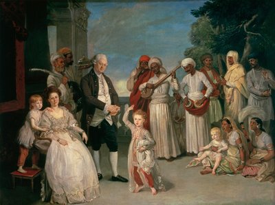 エリヤ卿とインピー夫人と3人の子供 作： Johan Joseph Zoffany