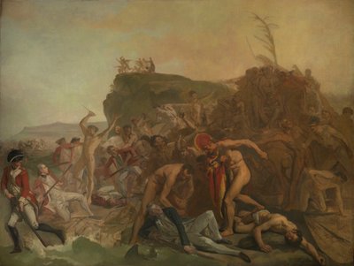 ジェームズ・クック船長の死 作： Johann Zoffany