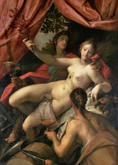 平和、芸術、豊かさの寓意、1602 作： Johann or Hans von Aachen