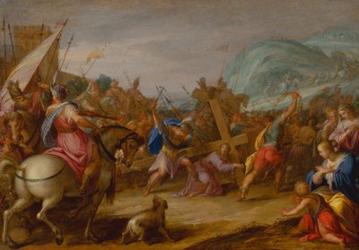 十字架を運ぶ 作： Johann or Hans von Aachen