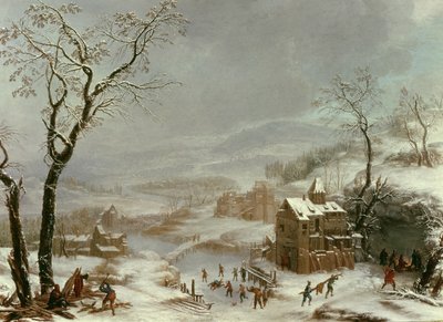 フラスタル川の近くの冬景色 作： Johann the Yngr. Dallinger von Dalling