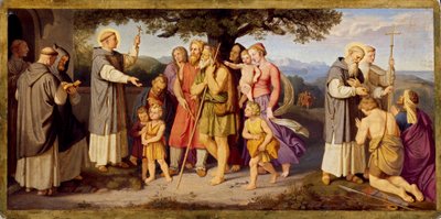 フリジア人の間での聖ボニファティウスの説教 作： Johann von Schraudolph