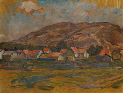 家と山のある風景 作： Johanna Kampmann Freund