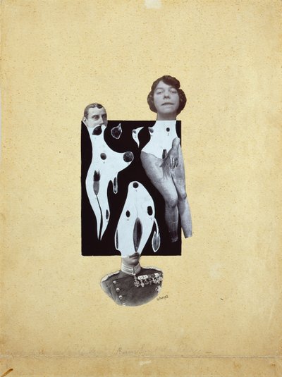 キングスのゲームでのヴィーナス - Johannes Theodor Baargeld (Zentrodada) (1892-1927)。 コラージュ 作： Johannes Baargeld