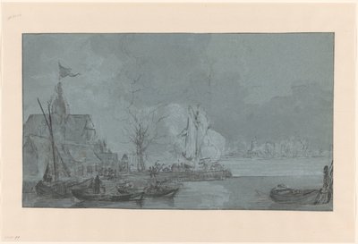 1813年、パペンドレヒトでのドルドレヒトからフランス人への最後のショット 作： Johannes Christiaan Schotel