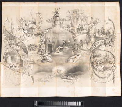 ライデン学生暦の漫画、1854 作： Johannes Christiaan d