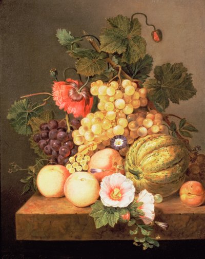 果物のある静物 作： Johannes Cornelis Bruyn