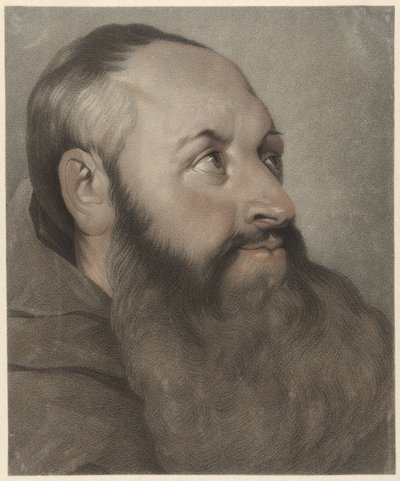 修道士、右、見上げる 作： Johannes Cornelis Mertens