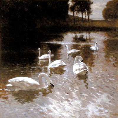 湖上の白鳥 1890年頃 （油彩・キャンバス） 作： Johannes Cornelis van Essen