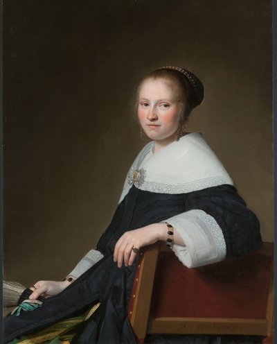 マリア・ファン・ストライプの肖像 マリア・ファン・ストライプ (1627-1707)、エドワード・ウォリスの妻 作： Johannes Cornelisz. Verspronck