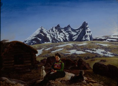Skagastolstind (船上油) を保存します。 作： Johannes Flintoe