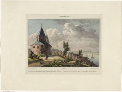 ナイメーヘンの聖ニコラス礼拝堂 ヴァルクホフのウォーキング プレイスにあるヘデンシェ カペル。 La Chapelle Payenne, à la Promenade, this Valkhof (オブジェクトのタイトル) ニメゲン。 (オブジェクトのシリーズ タイトル) 作： Johannes Franciscus Christ