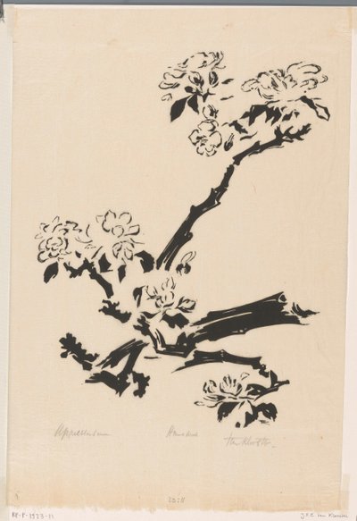Appelbloesem (オブジェクトの元のタイトル) 作： Johannes Frederik Engelbert ten Klooster (signed by artist)