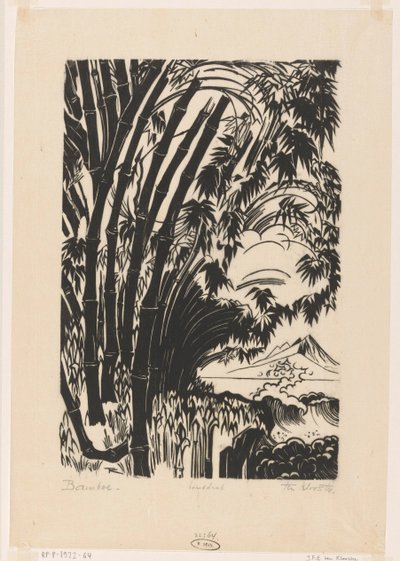 Bamboe (オブジェクトの元のタイトル) 作： Johannes Frederik Engelbert ten Klooster (signed by artist)