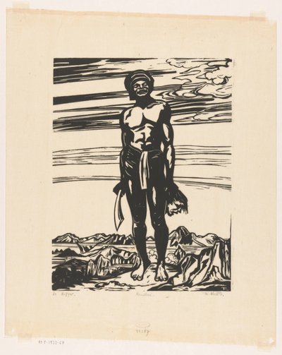 戦士 (オブジェクトの元のタイトル) 作： Johannes Frederik Engelbert ten Klooster (signed by artist)