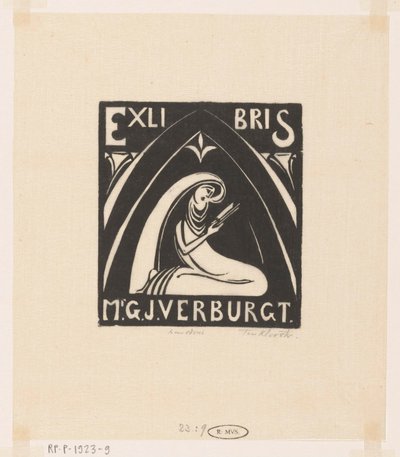 Gerrit-Jan Verburgt の旧蔵書 作： Johannes Frederik Engelbert ten Klooster (signed by artist)