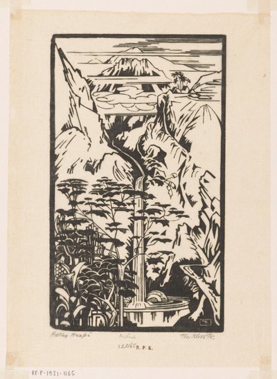 Helling Merapi (オブジェクトの元のタイトル) 作： Johannes Frederik Engelbert ten Klooster (signed by artist)