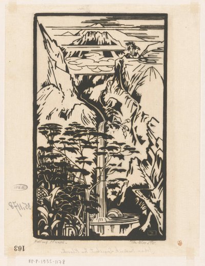 Helling Merapi (オブジェクトの元のタイトル) 作： Johannes Frederik Engelbert ten Klooster (signed by artist)